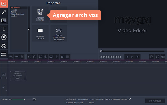 Agregar un vídeo para ralentizar Cree los vídeos en cámara lenta con el software fácil de usar de Movavi