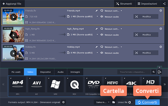 Avviare la conversione dei file FLV Scoprite come trasformare FLV in MP4 in modo facile e veloce