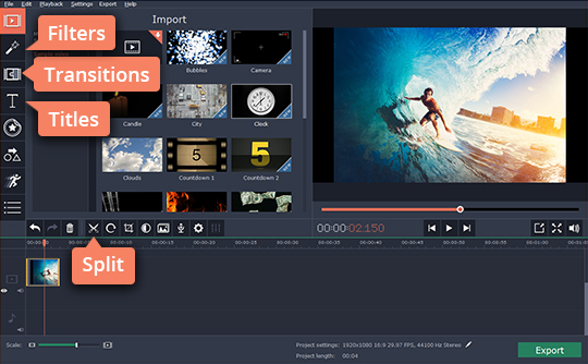 free online video montage maker special effects