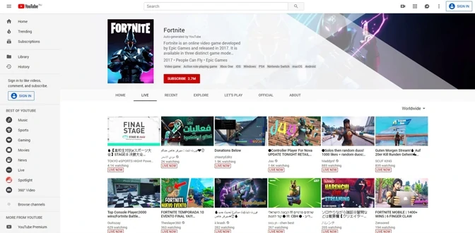 Fortnite Streaming Sites 5 Most Popular Gaming Streaming Sites Updated For 2021