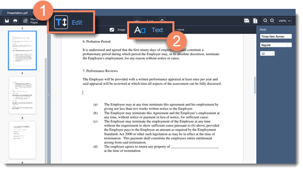 Adding text