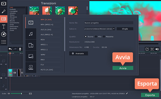Salvare il video modificato Ruotate i video con pochi clic