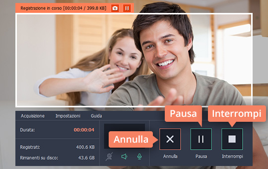 Avviare la registrazione della sessione video Registrate video da Skype con due clic