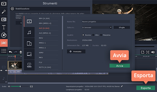 Scegliere il formato appropriato Scoprite un software facile da usare per stabilizzare video