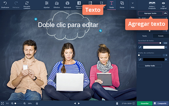 Añadir el texto a su foto Ponga el texto en su foto fácilmente con Movavi Photo Editor