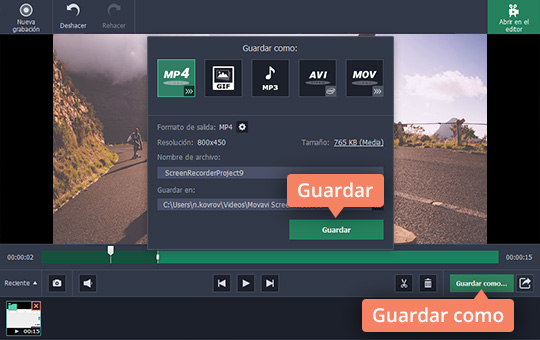 Convertir el vídeo al formato necesario Baje los vídeos Flash con el capturador de Movavi