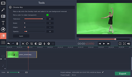 green screen online video editor free