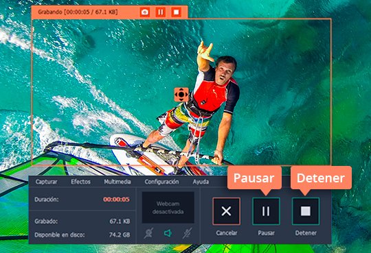 Ajustar el cuadro de grabación Aprenda cómo descargar vídeos de páginas web con Movavi