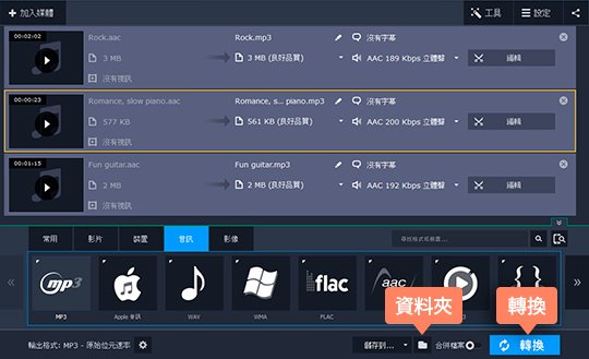 按下 Convert 按鈕開始音樂轉換 如何將音樂轉 MP3