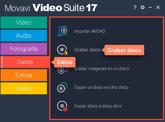 Añadir los archivos de vídeo Grabe su DVD fácilmente con el software de Movavi