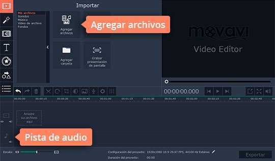 Añadir una pista de audio Corte canciones de una manera divertida con el programa de Movavi