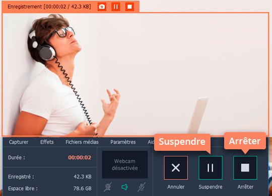 Enregistrez une musique en ligne avec Movavi Screen Recorder