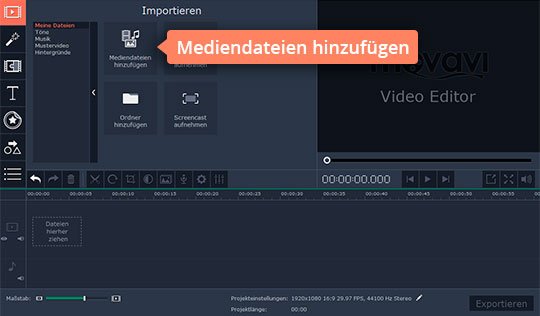 Video in Movavi Video Editor einstellen Probieren Sie, mit Movavi die Video-Lautstärke anzupassen