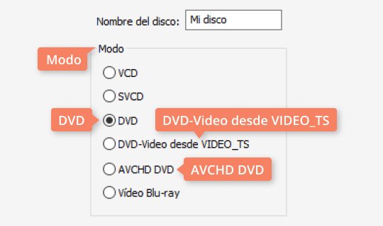 Elegir un modo necesario Use el grabador de DVD poderoso de Movavi