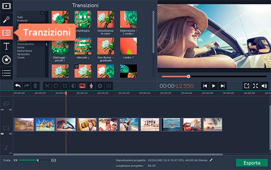 Scegliere lo stile di transizione per unire le foto Create una presentazione foto con facilità
