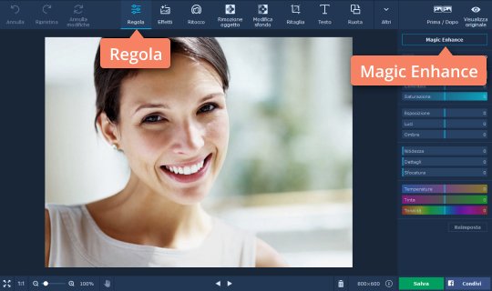 Regolare i parametri dell'immagine Scoprite come modificare le foto con Movavi