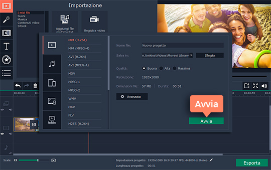 Esportare il clip Provate il nostro creatore di presentazioni per PC
