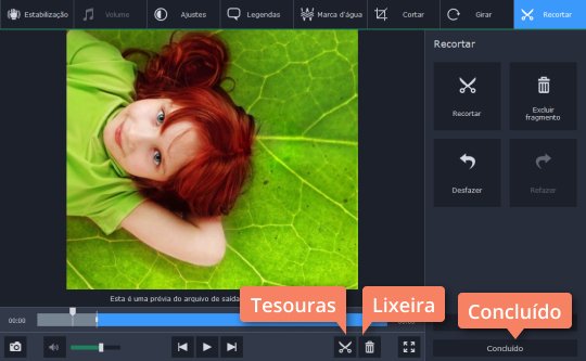 Escolher um fragmento Converta vídeos em GIFs animados com o Movavi