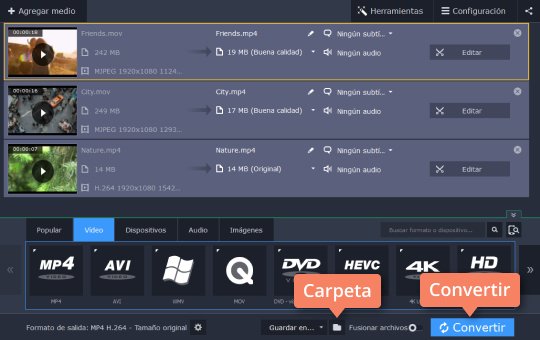 Convertir archivos FLV a MP4 Transforme FLV a MP4 de forma fácil y rápida con Movavi