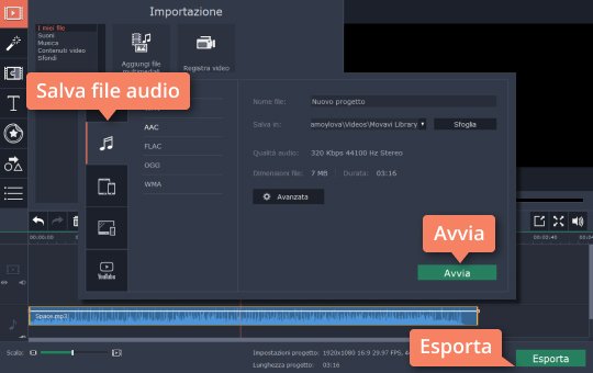 Salvare le modifiche Prova un programma per tagliare musica semplice