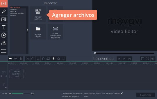 Agregar el archivo de audio o vídeo Aprenda cómo normalizar audio con Movavi