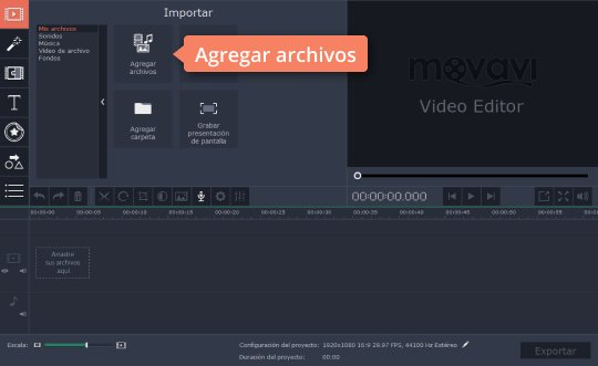 Agregar vídeos a la aplicación Poner subtítulos a un vídeo es fácil en Movavi