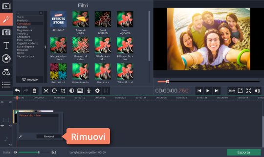 Aggiungere gli effetti desiderati Create video con effetti speciali in modo facile
