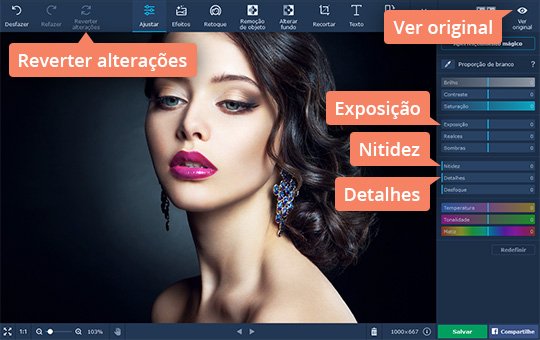 Arraste o controle deslizante Detalhes para a direita para realçar as texturas. Com a ajuda da Exposição Use o melhorador de imagens com o Movavi Photo Editor