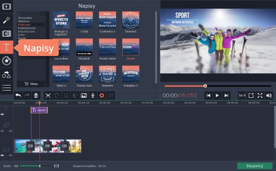 Dodać napisy w programie Movavi Dodaj napisy do programu do tworzenia filmów ze zdjęć