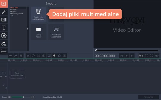 Dodać zdjęcia do programu Movavi Dodaj pliki multimedialne, aby zrobić film ze zdjęć w programie Movavi