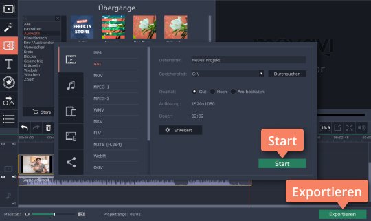 Das Resultat exportieren Speichern Sie Video, nachdem Sie das Webcam-Aufnahme-Programm verwendet haben