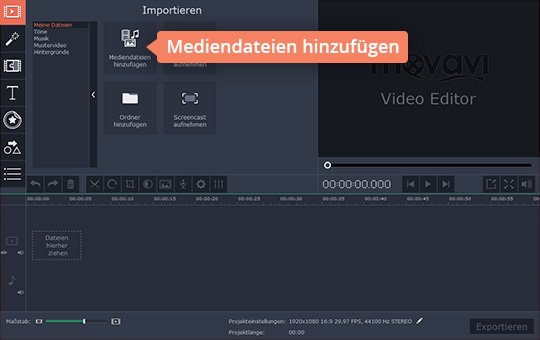 Video in Movavi Video Editor hinzufügen Probieren Sie, mit Movavi Video zu schneiden