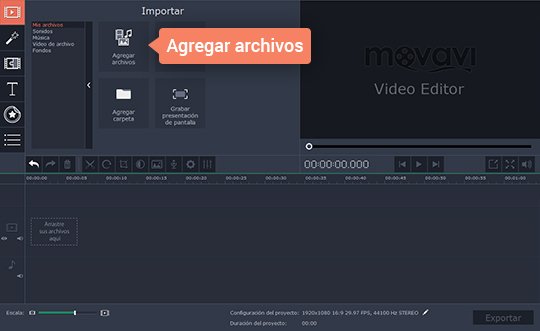 Elegir un vídeo necesario Recorte sus vídeos de manera sencilla con Movavi Video Editor