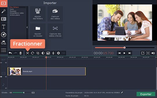 Raccourcissez une vidéo avec Movavi Video Editor Plus