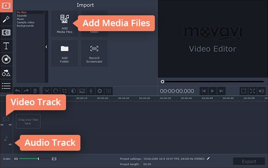 Import media files Choose media files to put music over a video