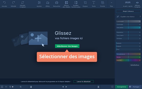 Ajouter une image dans le programme Movavi Détourez une image avec Movavi Photo Editor