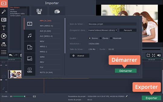 Utilisez Movavi Video Editor Plus et enregistrez une vidéo éditée