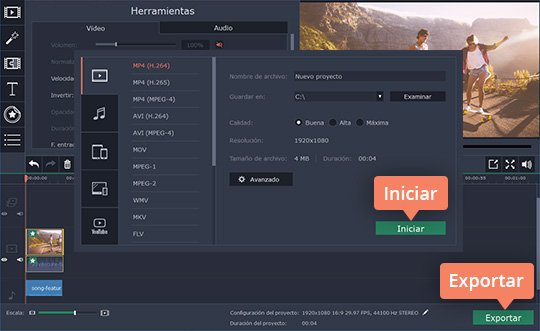 Guardar el vídeo acelerado Aprenda cómo cambiar la velocidad de un vídeo rápidamente con Movavi Video Editor