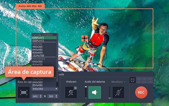 Ajustar los parámetros de grabación Descargue de Netflix fácilmente con Movavi Screen Capture