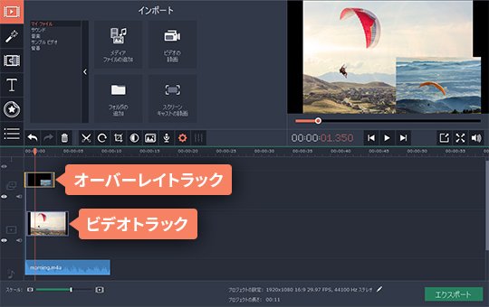 他のビデオをタイムトラックに追加します ステップ3:二つ動画をタイムラインに追加します