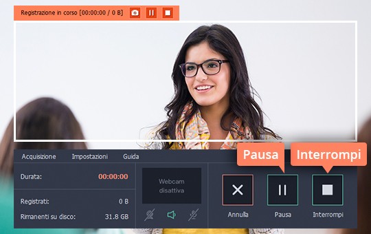 Iniziare la videoconferenza Provate il software per webinar di Movavi