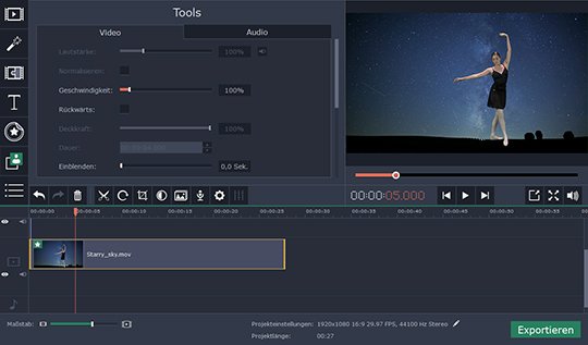 Den Hintergrund verändern Probieren Sie, mit Movavi den Video-Hintergrund zu ändern