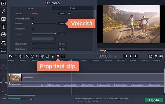 Ridurre la velocità del filmato Provate un programma per rallentare video di Movavi