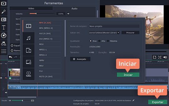 Salvar o vídeo editado Use o Movavi para fazer vídeos em câmera lenta