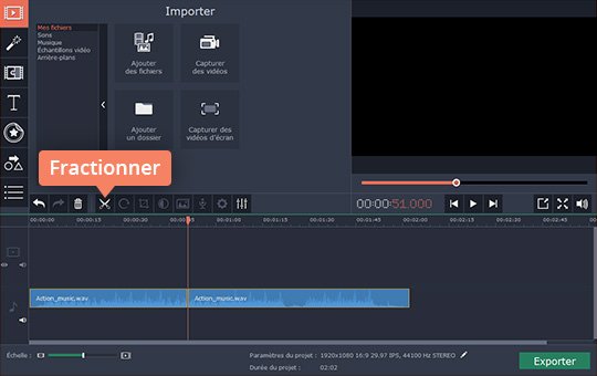 Assemblez des musiques en utilisant Movavi Video Editor