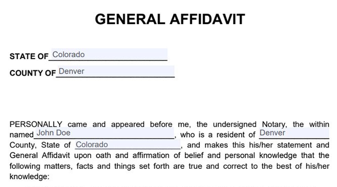 Free General Affidavit Form Facts About Free General Affidavit Form My Xxx Hot Girl 6139