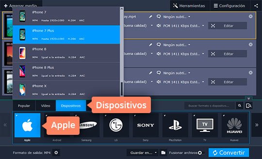 Elegir el modelo del iPhone Aprenda cómo pasar vídeos del PC al iPhone fácilmente con el software de Movavi