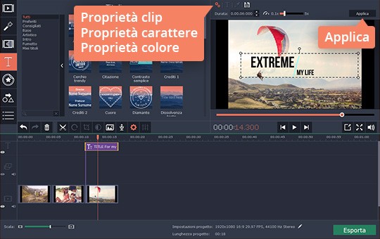 Modificare titoli e didascalie Inserite sottotitoli in un video con due clic