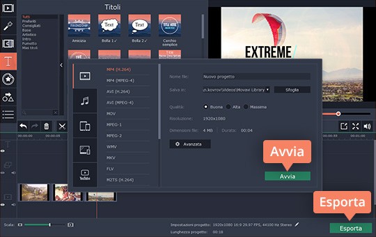 Salvare il video in uno dei formati multimediali Scrivete sottotitoli in un video quando e dove volete