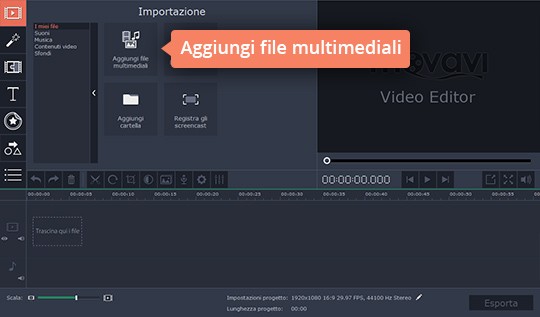 Selezionare il video da stabilizzare Stabilizzare video è facile con Movavi